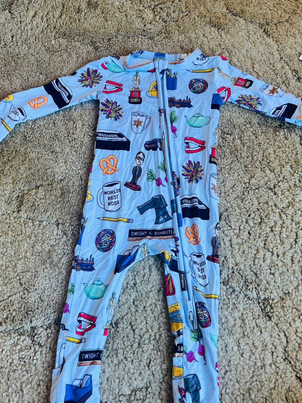 The office themed baby 3-6 month One-Piece Pajama